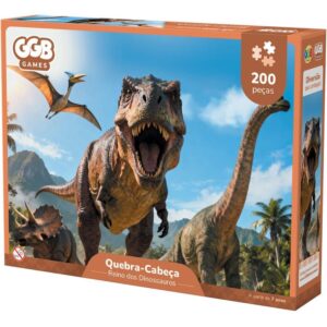 Quebra-Cabeca Cartonado Dinossauros 200 Pecas - Imagem 1