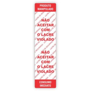 Etiqueta Adesiva Nao Aceitar Lacre VIOL100X25MM - Imagem 1