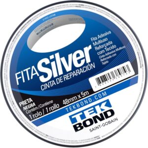 Fita de Alta Resistencia Silver Preta 48MMX5M - Imagem 1