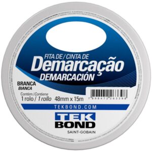 Fita para Demarcacao de Solo PVC Branco 48MMX15M - Imagem 1