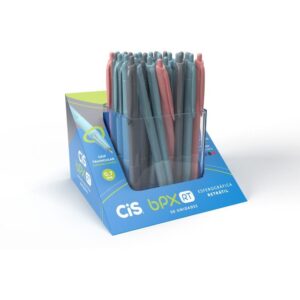 Caneta Esferografica Retratil Cis Bpx Rt 0.7MM Az/Vm/Pt - Imagem 1