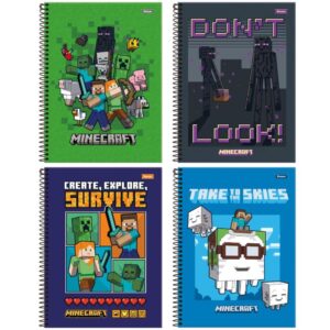 Caderno 01X1 Capa Dura Minecraft 80FLS. - Imagem 1