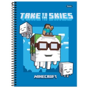 Caderno 01X1 Capa Dura Minecraft 80FLS. - Imagem 5