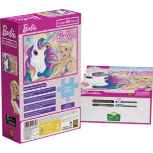 Quebra-Cabeca Cartonado Barbie P60 - Imagem 3
