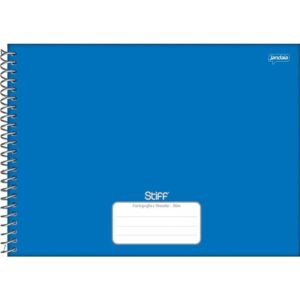 Caderno Desenho Univ Capa Dura Stiff Azul 80FLS. - Imagem 1