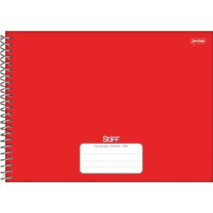 Caderno Desenho Univ Capa Dura Stiff Vermelho 80FLS. - Imagem 1