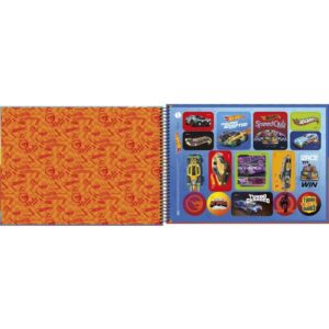 Caderno Desenho Univ Capa Dura Hot Wheels 80FLS. - Imagem 2