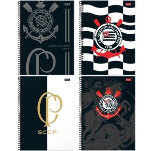 Caderno 10X1 Capa Dura Corinthians 160FLS. - Imagem 1
