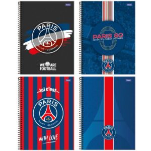 Caderno 01X1 Capa Dura Paris Saint Germain 80FLS. - Imagem 1