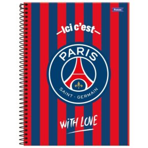 Caderno 10X1 Capa Dura Paris Saint Germain 160FLS. - Imagem 4
