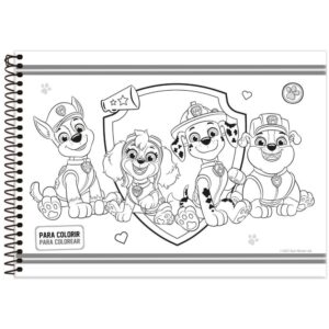 Caderno Desenho Univ Capa Dura Patrulha Canina 80FLS. - Imagem 5
