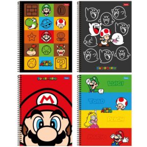 Caderno 01X1 Capa Dura Super Mario Bros 80F - Imagem 1