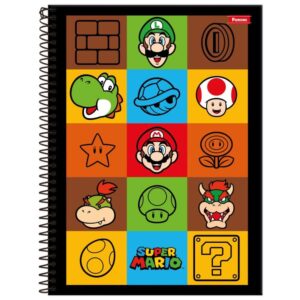 Caderno 01X1 Capa Dura Super Mario Bros 80F - Imagem 2