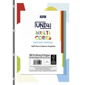 Bloco para Fichario Universit. Foroflex Cores 80FLS. - Imagem 1