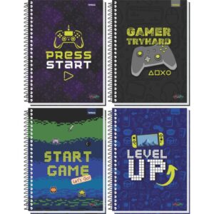 Caderno 10X1 Capa Dura Game Over 160FLS. - Imagem 1