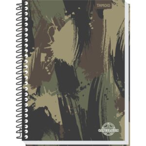 Caderno Espiral 1/4 Capa Dura Camuflagem 96FLS. - Imagem 2