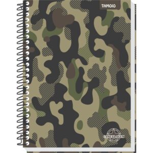 Caderno Espiral 1/4 Capa Dura Camuflagem 96FLS. - Imagem 4