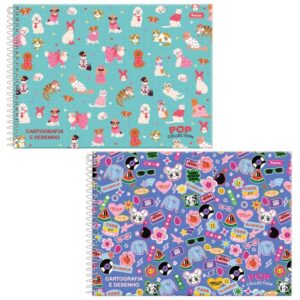 Caderno Desenho Univ Capa Dura Pop Collection 96FLS. - Imagem 1