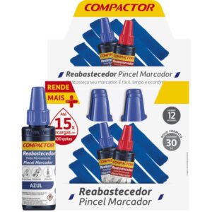 Tinta Marcador Permanente Reabastecedor 030ML Azul - Imagem 3