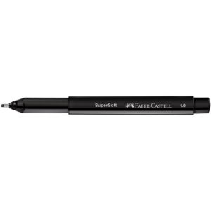 Caneta com Ponta Porosa Supersoft Pen 1.0MM Preta - Imagem 2