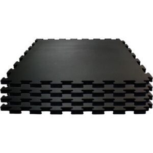 Tatame 04 Placas 1X1MX1CM Preto - Imagem 1