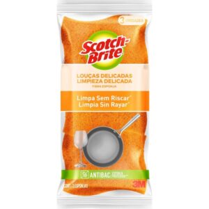Esponja para Limpeza Scotch Brite Nao Risca-Laranja - Imagem 1