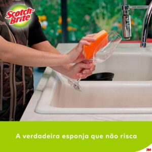 Esponja para Limpeza Scotch Brite Nao Risca-Laranja - Imagem 6