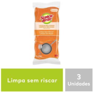 Esponja para Limpeza Scotch Brite Nao Risca-Laranja - Imagem 8