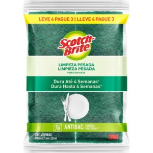 Esponja para Limpeza Scotch Brite Cozinha-Verd/Amar - Imagem 1
