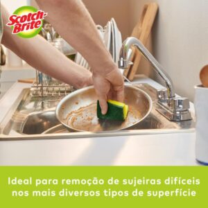 Esponja para Limpeza Scotch Brite Cozinha-Verd/Amar - Imagem 3