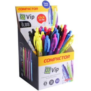 Caneta Esferografica Retratil 07 Vip Grossa Azul - Imagem 1
