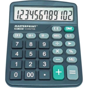 Calculadora de Mesa 12 Dig.mp 1087 Preta Pilha - Imagem 1