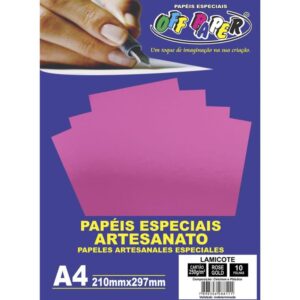 Papel Laminado Lamicote A4 250G Rose Gold - Imagem 1
