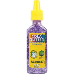 Cola com Glitter Tubo 23G. Lilas - Imagem 1