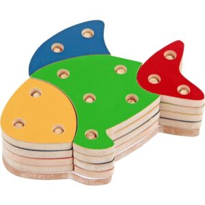 Brinquedo para Montar Peixe Mdf Troque/Encaixe 16PCS - Imagem 1