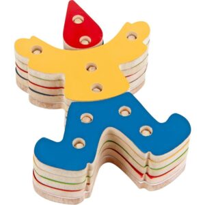 Brinquedo para Montar Palhaco Mdf Troque/Encaixe 12P - Imagem 1