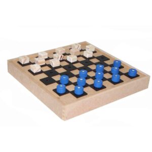 Jogo de Tabuleiro Braille Dama de Madeira - Imagem 3