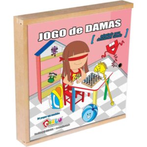 Jogo de Tabuleiro Braille Dama de Madeira - Imagem 4