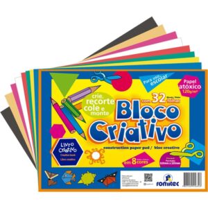 Bloco para Educacao Artistica Criativo C/LIVR.8C A4 120G 32F - Imagem 1