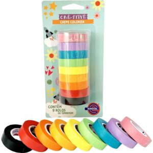 Fita Adesiva Decorada Creative Papel Colorida 12X10 - Imagem 1