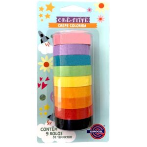 Fita Adesiva Decorada Creative Papel Colorida 12X10 - Imagem 3