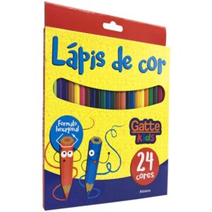 Lapis de Cor Sextavado 24 Cores - Imagem 1