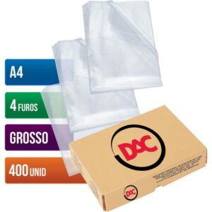Envelope Plastico A4 4FUROS Grosso 0,15MM - Imagem 1