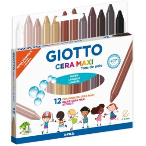 Giz de Cera Fino Giotto Maxi Tons de Pele 12COR - Imagem 2