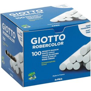 Giz Escolar Plastificado Giotto Branco C/100 - Imagem 1