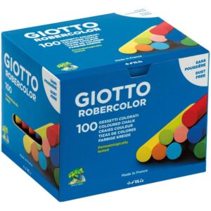 Giz Escolar Plastificado Giotto Colorido C/100 - Imagem 1