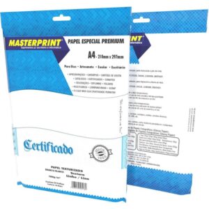 Papel A4 Linho Branco 180G. - Imagem 1