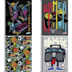 Caderno 16X1 Capa Dura Spice Masculino 256FLS. - Imagem 1