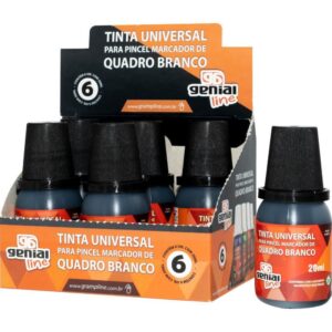 Tinta Marcador Quadro Branco Reabastecedor Genial 20ML Pret - Imagem 1