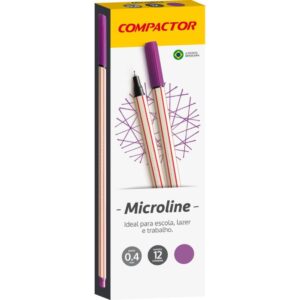 Caneta com Ponta Porosa Microline 0,4MM Lilas - Imagem 1